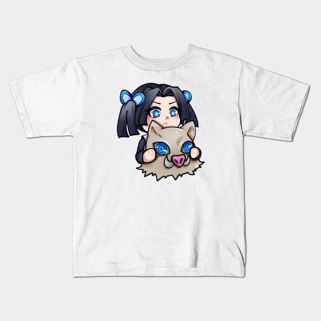 Kimetsu no yaiba - Aoi Kanzaki 💙 Kids T-Shirt by Anet Garol